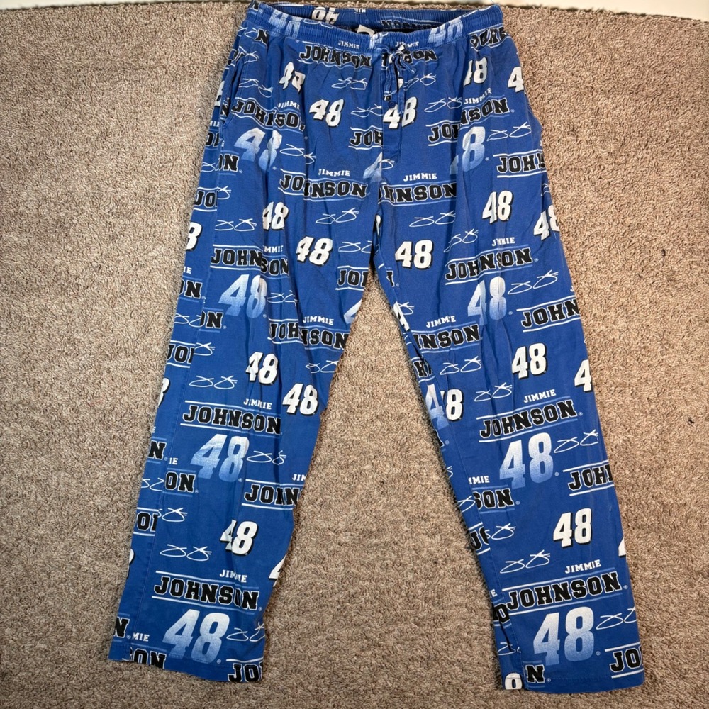 NASCAR‎ Jimmie Johnson 48 Racing Pajama Pants Sleepwear Blue L